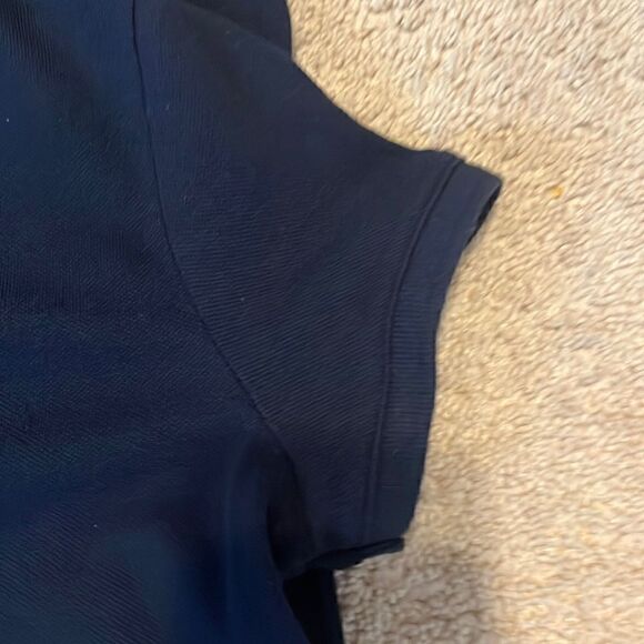 Old Navy Stain Resistant Size XL 14 Girls Navy Polo Shirt In Good Condition - Picture 3 of 4